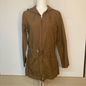 Lucy Lightweight Brown Parka Style Jacket Size Medium